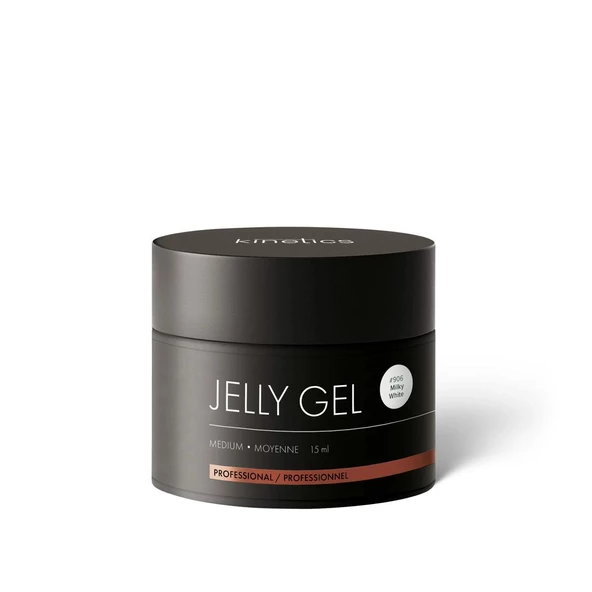 Kinetics Jelly Gel Protez Tırnak Jeli UV Gel 906 Milky White (Süt Beyazı) 15ml