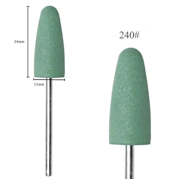 Silikon Tırnak Parlatma Törpü Ucu 240 Grit Yeşil ürün görseli