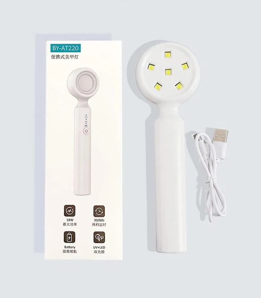 Portatif Mini Uv Led Lamba Manikür Tırnak Kurutucu Led Lamba Beyaz 18w - 6