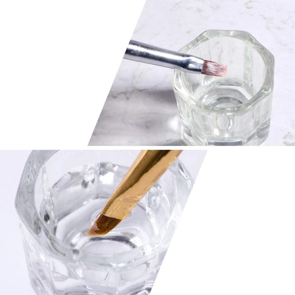 Tırnak Akrilik Sıvısı ve Polygel Sıvısı Cam Kase - 3