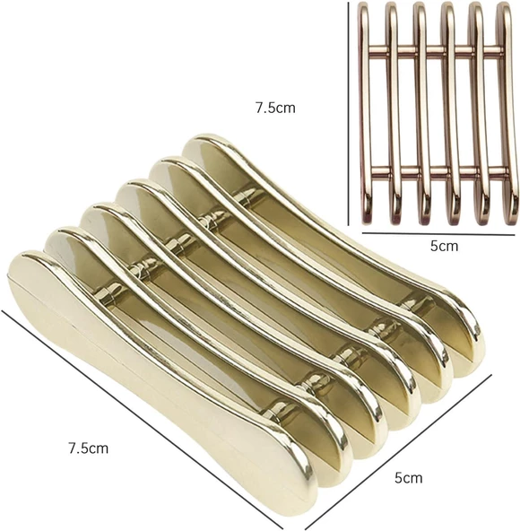 Manikür Protez Tırnak Fırça Standı Fırça Tutucu Gold - Resim 4