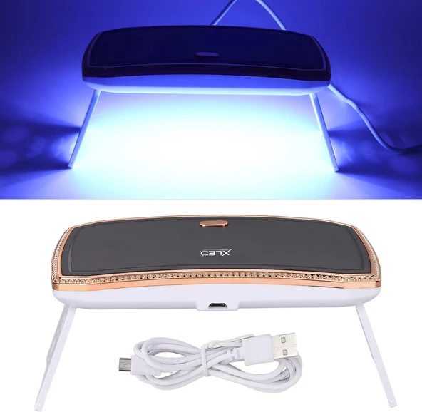 XLed Portatif Mini Uv Led Lamba Manikür Tırnak Kurutucu Siyah 36w - 2