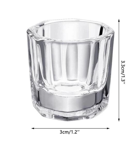 Tırnak Akrilik Sıvısı ve Polygel Sıvısı Cam Kabı 2li - Resim 5