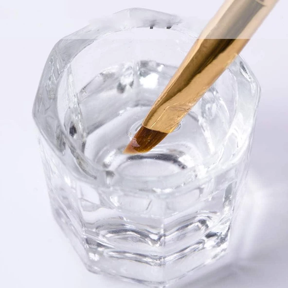 Tırnak Akrilik Sıvısı ve Polygel Sıvısı Cam Kabı 2li - Resim 2