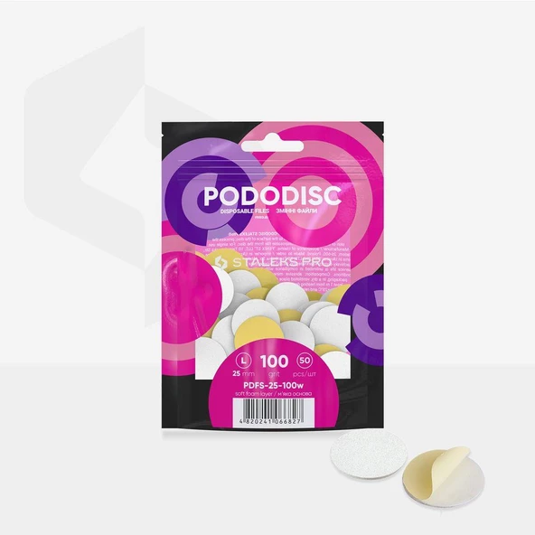 Staleks Pododisk İçin Yedek Törpü Yumuşak Tabanlı 25mm 100 Grit (Large) 50li - Resim 2