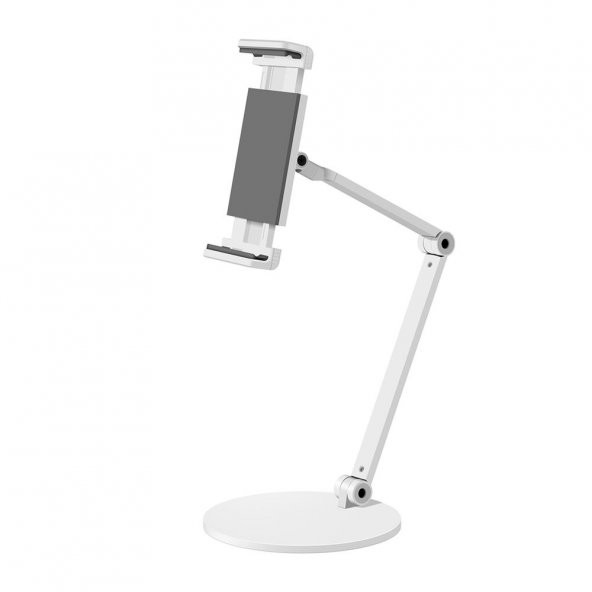 NPO STD20144LG 360°Ayarlanabilir Teleskobik 4"-13" Ergonomik Tablet Standı Gümüş Gri - 2