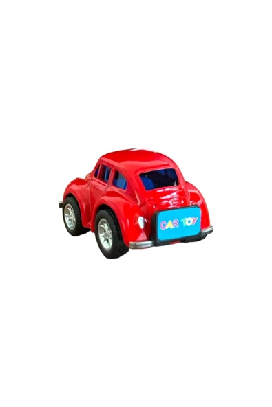 METAL ÇEK BIRAK KIRMIZI RENK MİNİ VOSVOS ARABA 5 CM HEDİYE KOLEKSİYON - 6