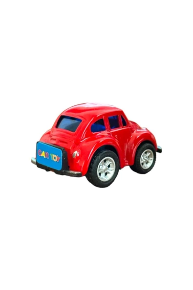 METAL ÇEK BIRAK KIRMIZI RENK MİNİ VOSVOS ARABA 5 CM HEDİYE KOLEKSİYON - 5