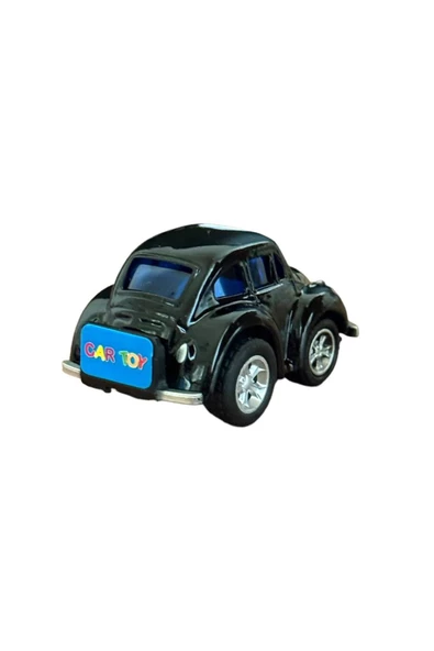 METAL ÇEK BIRAK SİYAH RENK MİNİ VOSVOS ARABA 5 CM HEDİYE KOLEKSİYON - 6