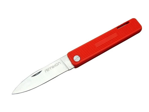 Remixon K200RED Kamp / Bahçe Çakı Kırmızı 18 cm - Manuel, Plastik Sap