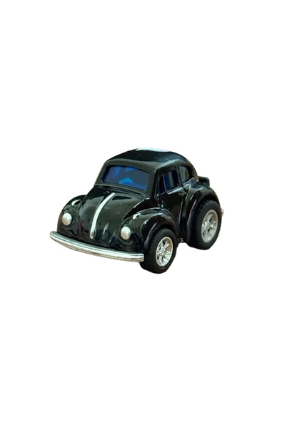 METAL ÇEK BIRAK SİYAH RENK MİNİ VOSVOS ARABA 5 CM HEDİYE KOLEKSİYON - 2