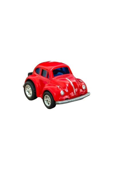METAL ÇEK BIRAK KIRMIZI RENK MİNİ VOSVOS ARABA 5 CM HEDİYE KOLEKSİYON - 2