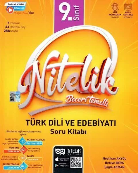 Nitelik 9.Sınıf Türk Dili ve Edebiyatı Beceri Temelli Soru Kitabı