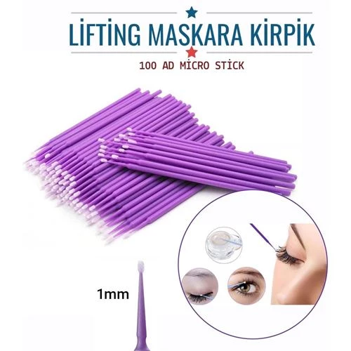 ModaCar Lifting Maskara Kirpik Micro Stick Fırça 100 Adet