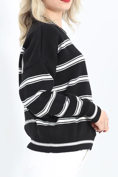 Bisiklet Yaka Triko Kazak Siyahkemik - 11268.1577. - Resim 5