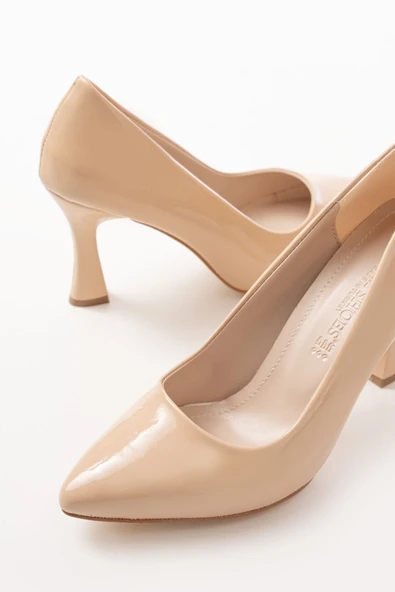 Nut Rugan Günlük 9 cm Topuklu Bayan Stiletto Ayakkabı - Resim 4