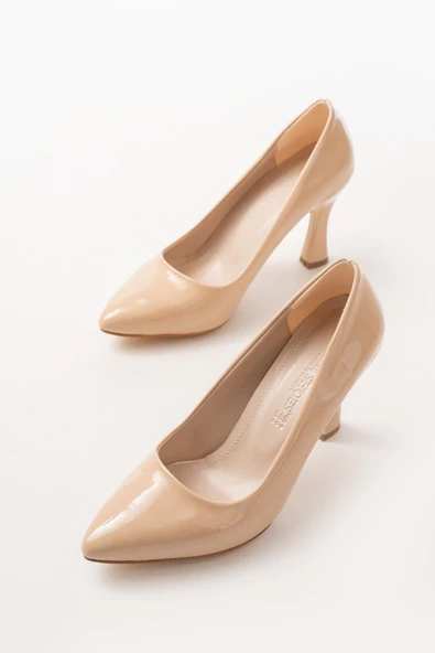 Nut Rugan Günlük 9 cm Topuklu Bayan Stiletto Ayakkabı - Resim 3