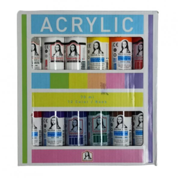 SUDOR AKRILIK BOYA 12x70ML SET EXTRA BEYA SD150X14 - 1