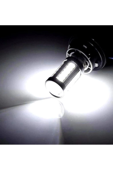 Mercekli 12v 93 Led Ampul 33 Ledli Beyaz Tek Duy Geri Vites Veya Park Ledi (2'Lİ PAKET) - 3