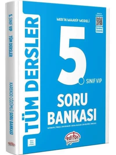 Editör Maarif Modeli 5.Sınıf VİP Tüm Dersler Soru Bankası