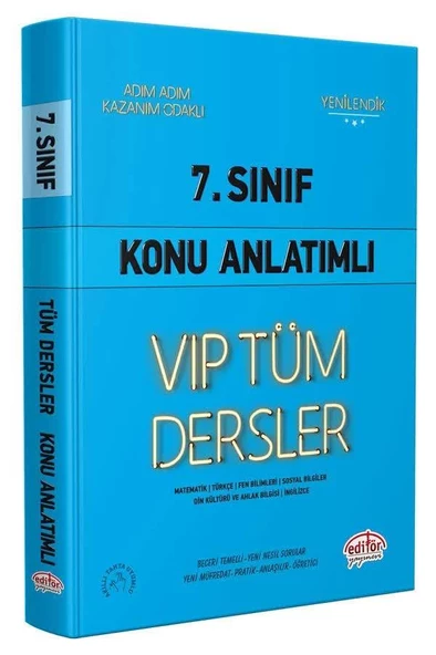 Editör 7.Sınıf VIP Tüm Dersler Konu Anlatımlı Mavi Kitap 2025