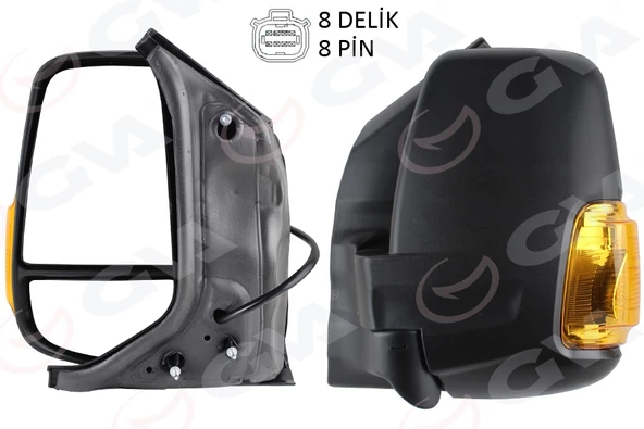 DIŞ DİKİZ AYNASI KISA KOL SOL OTOMATİK KATLA. ELEKT. SARI SİNYALLİ REZİST. TRANSIT V363 14 ürün görseli