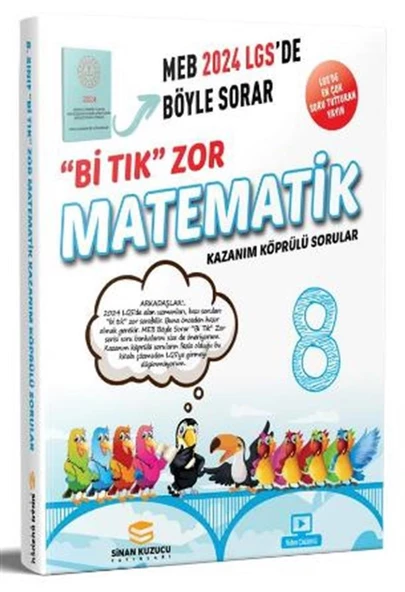Sinan Kuzucu 8.Sınıf Lgs Bi Tık Zor Matematik Soru Bankası 2024