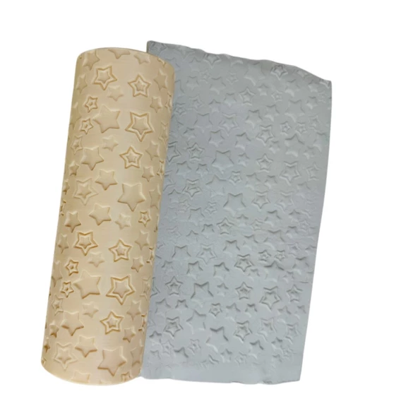 hamur şekillendirici,yıldız desenli merdane,desenli merdane - 3