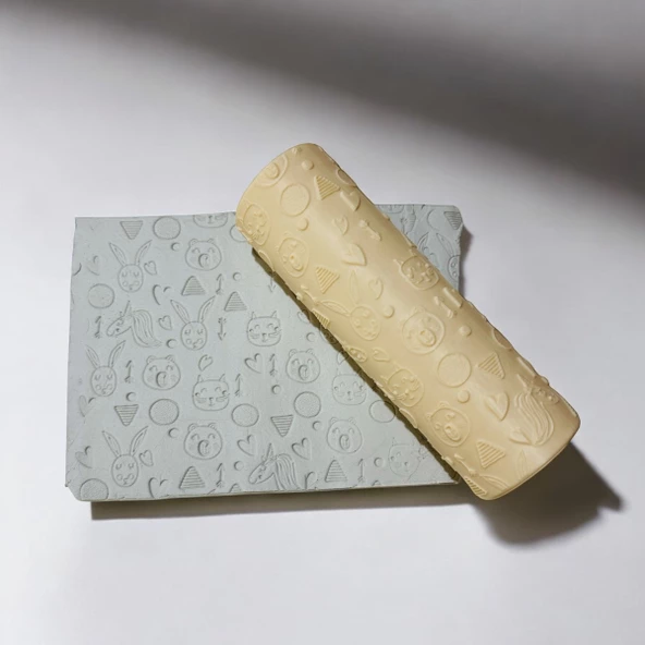 merdane,desenli merdane,sevimli hayvan figürlü hamur şekillendirici - 3