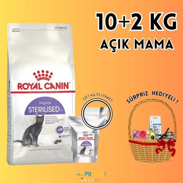 Royal Canin Sterilised 37 Kısırlaştırılmış Kedi Maması 14kg Açık Mama - HEDİYELİ PAKET