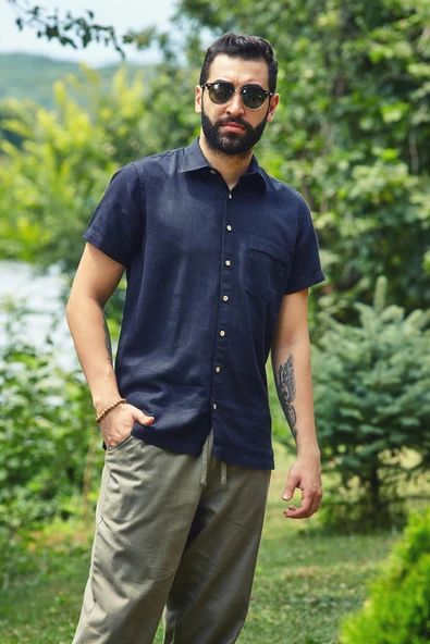 Rahat Kesim Kısa Kollu Erkek Gömlek - 3