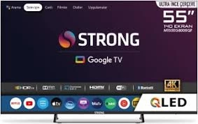 Strong MT55EG8000QF 4K Ultra HD 55" 140 Ekran Uydu Alıcılı Google Smart QLED TV