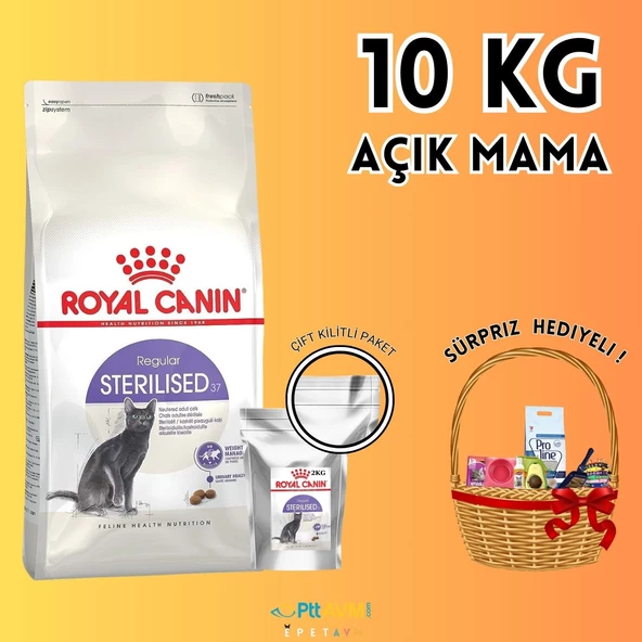 Royal Canin Sterilised 37 Kısırlaştırılmış Kedi Maması 10kg Açık Mama - HEDİYELİ PAKET