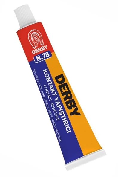 Derby Yapıştırıcı 40 gr Tüp 2 Adet Kontakt Sıvı Yapıştırıcı Deri Kösele Lastik Kumaş Porselen Mobilya Yapıştırıcı - 4