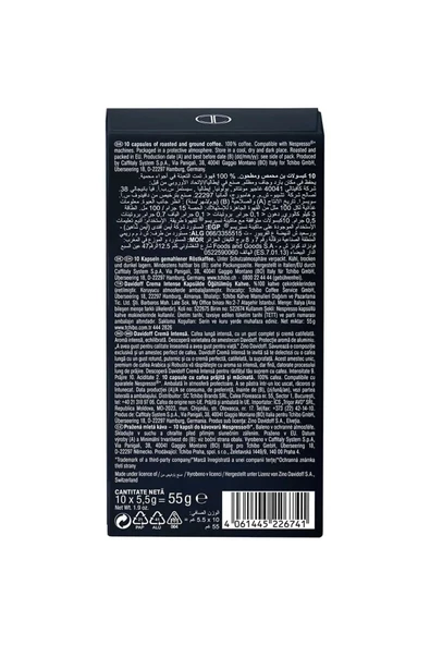 Davidoff Nespresso Uyumlu Kapsül Kahve Crema Intense 2 x 10 adet - 5