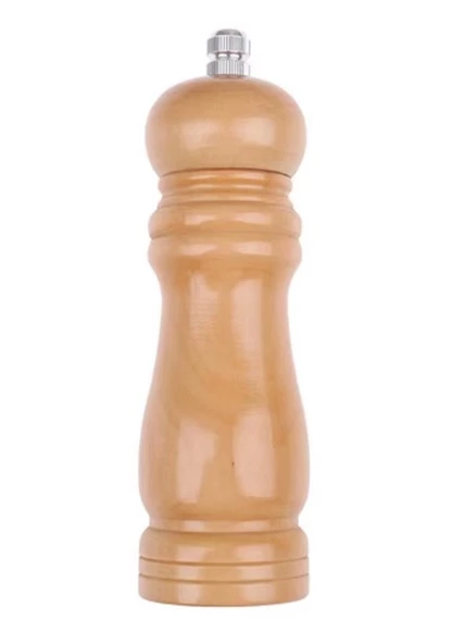 Tuz Değirmeni Baharat Değirmeni Ahşap Manuel çalışır Boy: 21cm X 5cm - 3