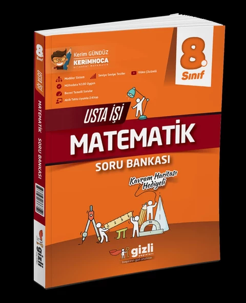 Gizli 8.Sınıf Matematik Usta İşi Soru Bankası+Kavram Haritası 2025