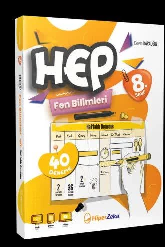 Hiper Zeka 8.Sınıf Haftalık HEP Fen Bilimleri 40 Deneme 2025