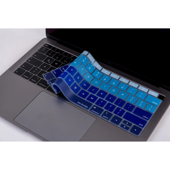 Macbook Air 13inç Klavye Koruyucu Ombre (US-ABD İngilizce) TouchID'li A1932 Modeli ile Uyumlu ürün görseli 1