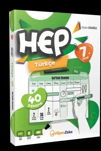 Hiper Zeka 7.Sınıf Haftalık HEP Türkçe 40 Deneme 2025