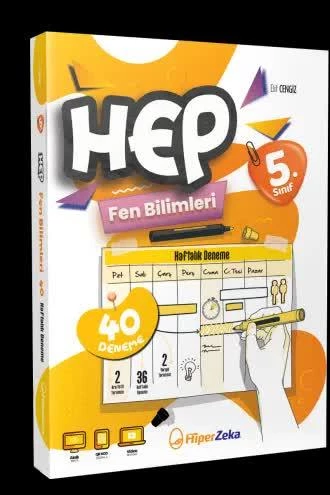 Hiper Zeka 5.Sınıf Haftalık HEP Fen Bilimleri 40 Deneme 2025