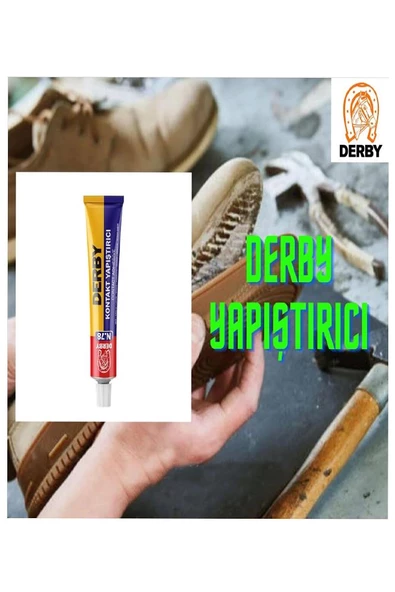 Derby Yapıştırıcı 40 gr Tüp 10 Adet Kontakt Sıvı Yapıştırıcı Deri Kösele Lastik Kumaş Porselen Mobilya Yapıştırıcı - 3