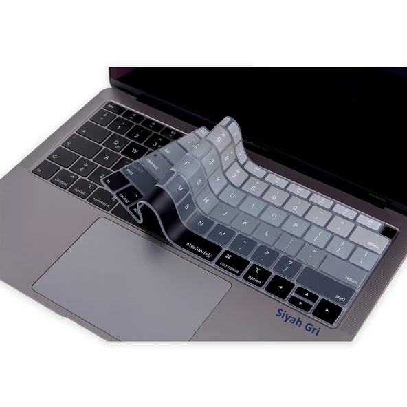 Macbook Air 13inç Klavye Koruyucu Ombre (US-ABD İngilizce) TouchID'li A1932 Modeli ile Uyumlu - 4