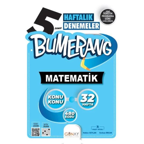 Günay 5.Sınıf Bumerang 32 Haftalık Matematik Denemeleri 2025