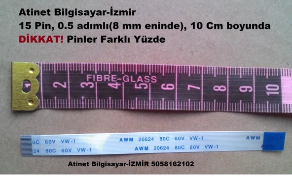 Awm 20624 80C 60V Vw-1 Flex Kablo 15 Pin 10Cm 15-0.5-10B