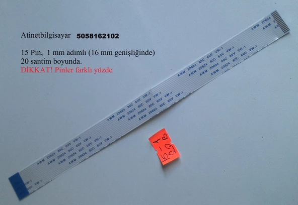 Awm 20624 80C 60V Vw-1 Flex Şerit Kablo 15 Pin 1Mm 20Cm 15-1-20B