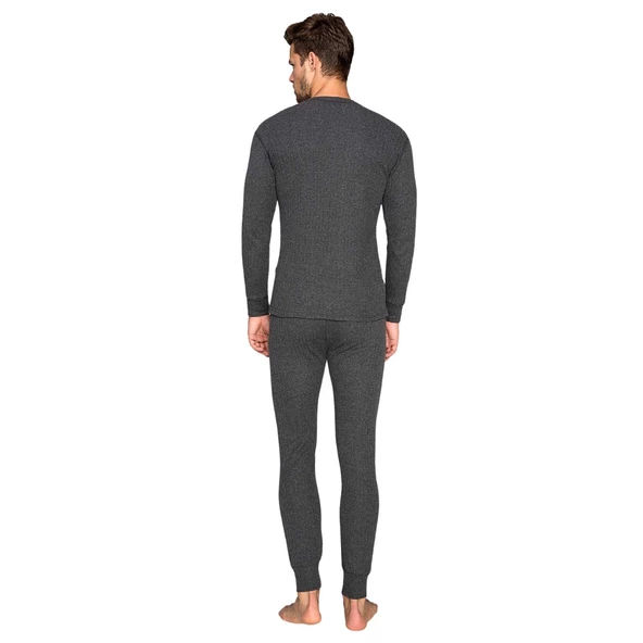 Yetişkin Termal İçlik Set - Thermoform - Soft Unisex - Antrasit - 2
