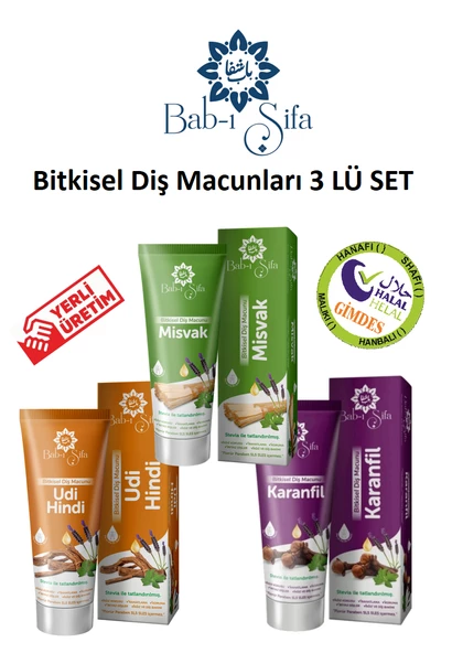 Babı Şifa Bitkisel Diş Macunları 140 Gr. 3 Lü Set