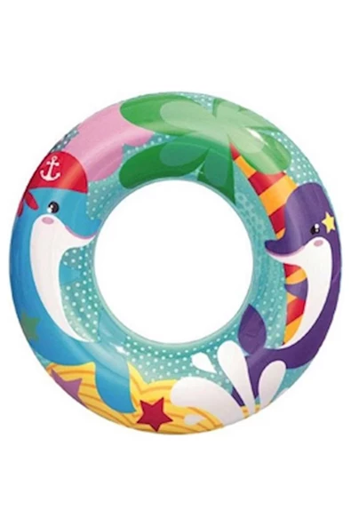 Deniz Dünyası Desenli 51 cm Simit ile Çocuklar Suyla Oynamayı Sevecek! - 6