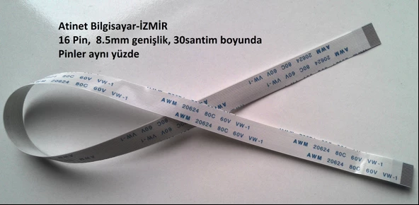 Awm 20624 80C 60V Vw-1 Flex Şerit Kablo 16 Pin 30 Cm 16-0.5-30A